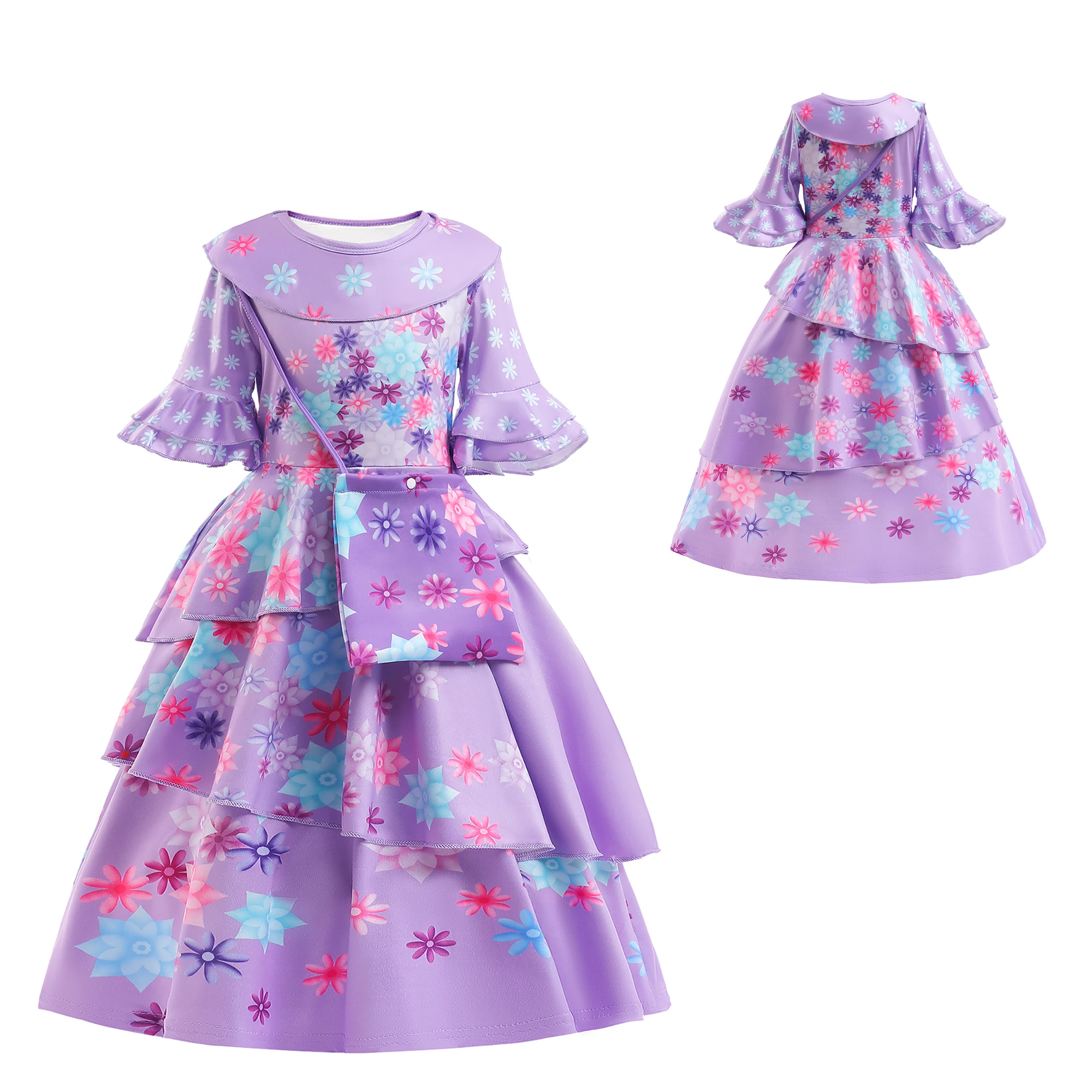 

MQATZ Encanto Mirabel Girl Princess Costume Isabella Cosplay Dress MFMW003, Purple