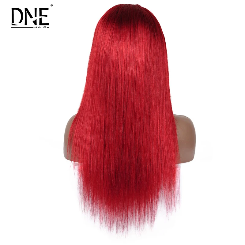 

bob lace wig red