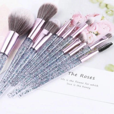 

Wholesale High Quality Custom Logo Private Label Cosmetic Makeup Brush Set 10pcs, Reference picture