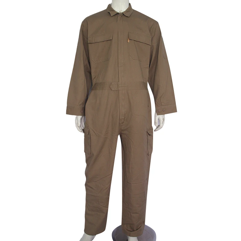 

High Quality New Design Workwear Coverall Work Uniforms Cotton resuable coveralls, Khaki
