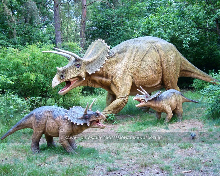 Jurassic Dino Park Product Animatronic Dinosaur Triceratops Life Size