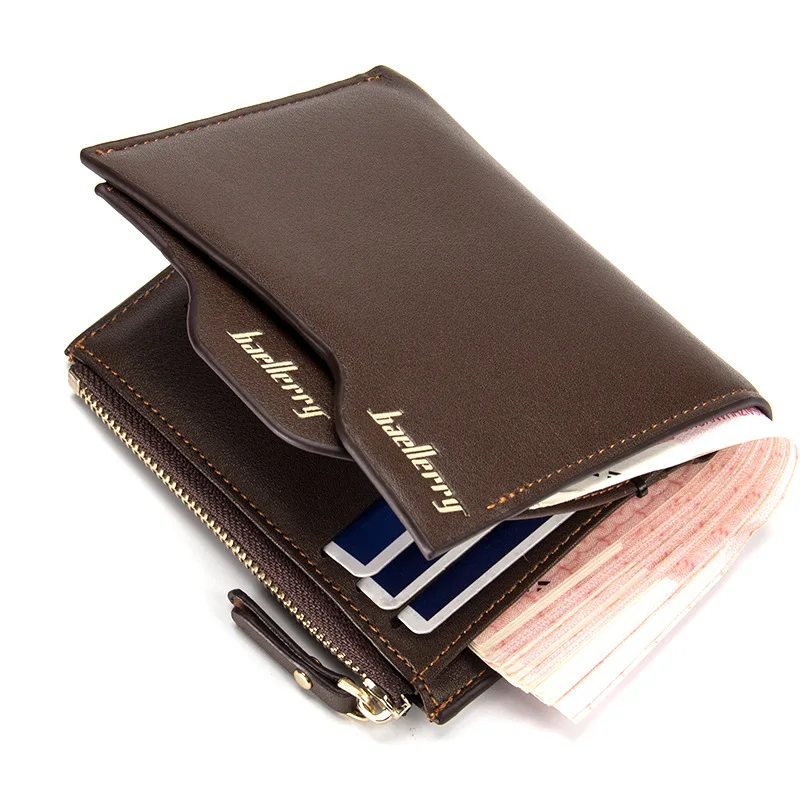 

2021 Baellerry fashion leather wallets men genuine small wallet, Black,brown,custom