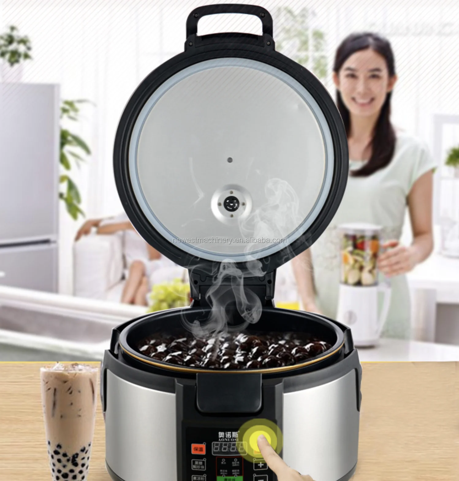 16l 110/220v Automatic Bubble Tea Pearl Cooker Cooking Pot - Buy Bubble ...