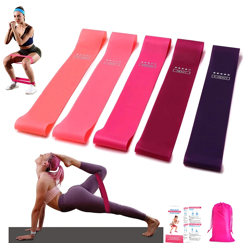 

Fitness Gum Resistance Loop Bands Strength Elastic Hip Rubber bands Yoga Pilates Hom Workout Equipment