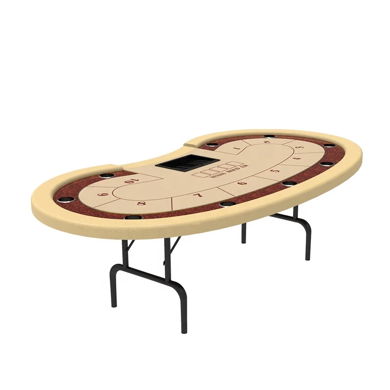 

YH 96 inch Wholesale Gaming Casino High Quality Customized Color Folding Leg Texas Poker Table With Water Cup
