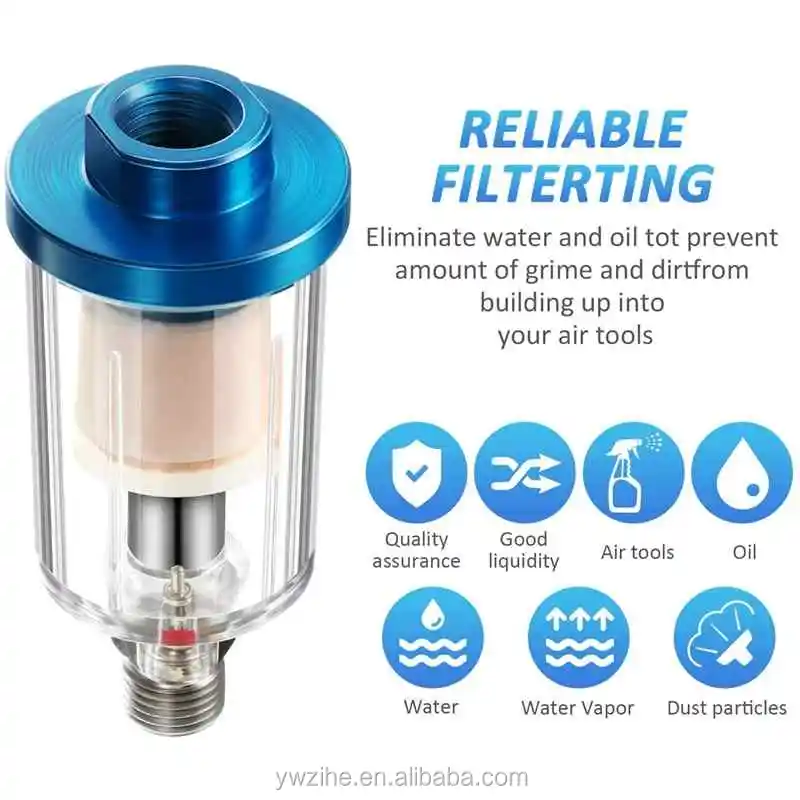 Details about   In Line Oil Water Separator Filter Seperator 1/4" Air Brush Compressor Tool Trap 