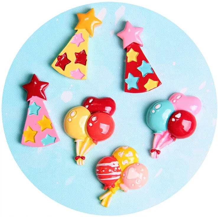 

Resin Decorations Colorful Balloons Charms For Party Christmas and Hair DIY Cute Charms Resin Craft Kids Hair Jewelry Decoration, Picture