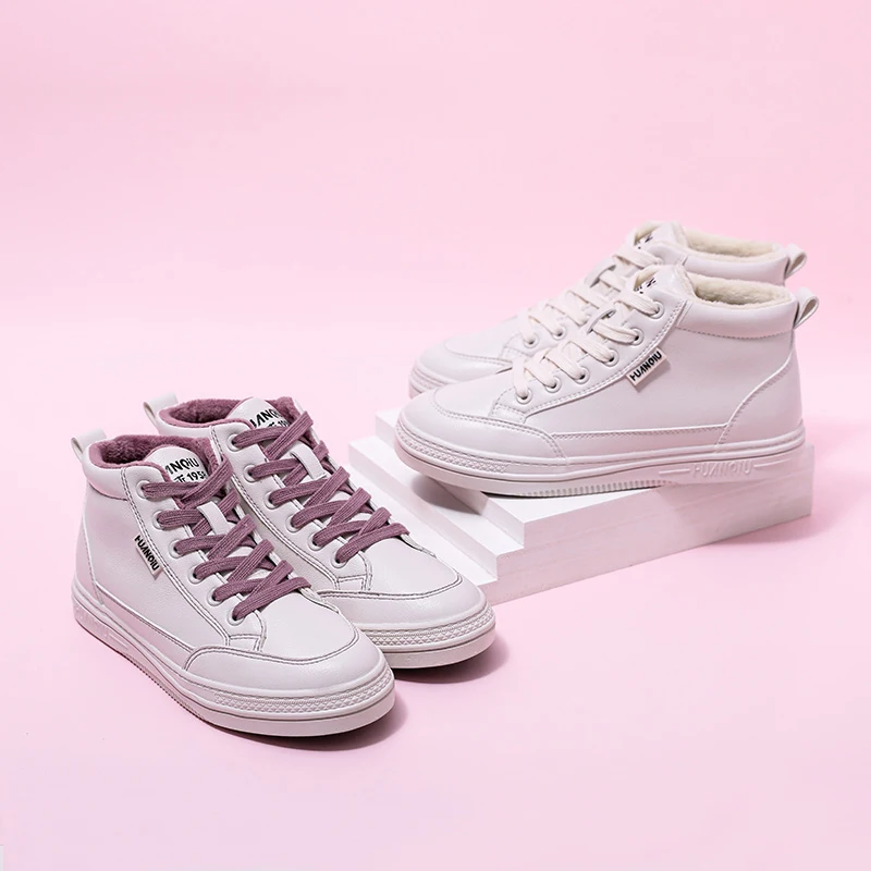 

H20198 HUANQIU wholesale fashionable flat boots winter women shoes for women, Picture color