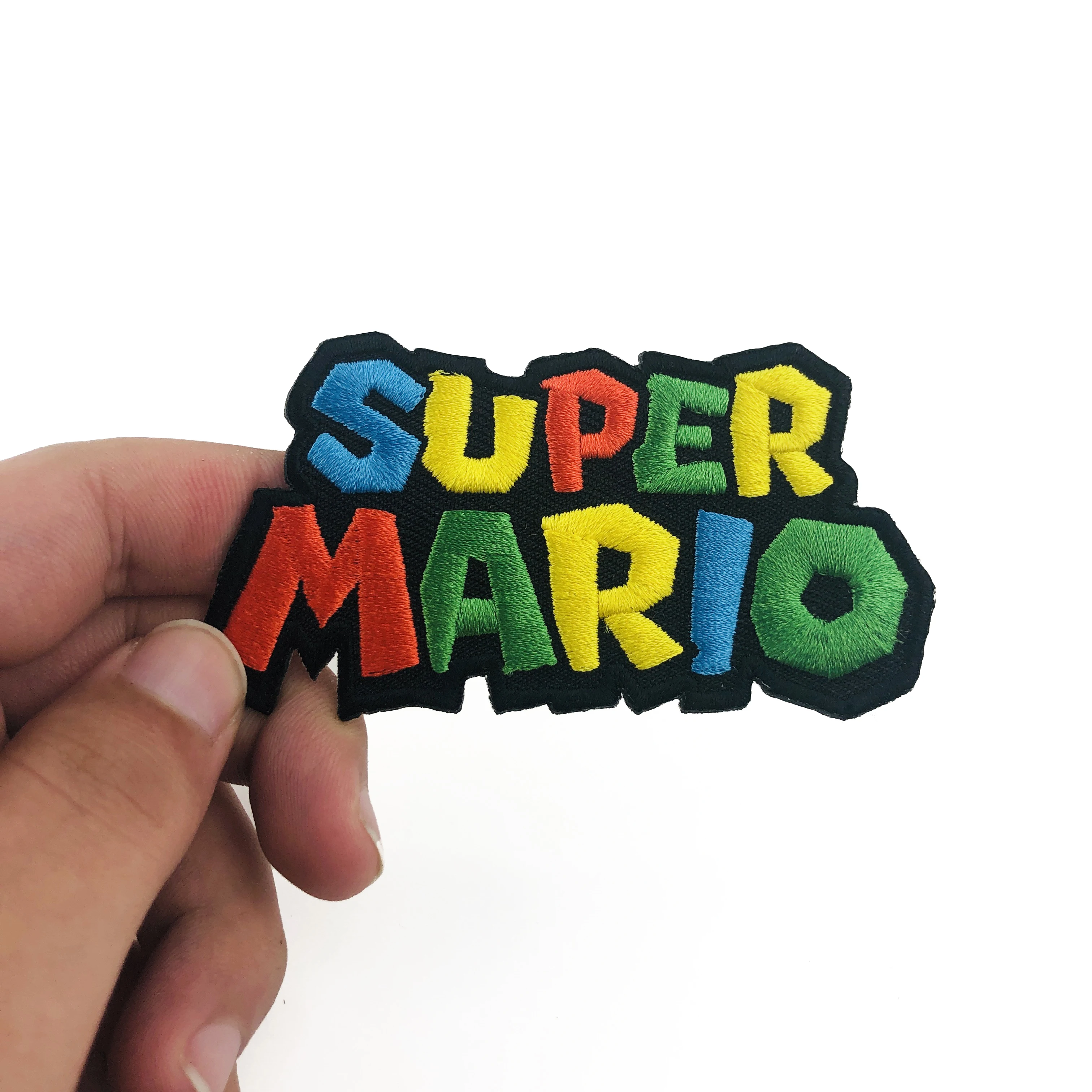 

Heat Press Custom Badge Embroidery Patch Iron On letters Patch Applique For Clothing, Custom color