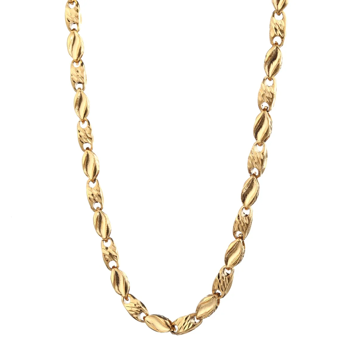 

Length 60CM 6MM Gold Color Necklaces For Women Men African Ethiopian Chain Necklaces Arab Gifts