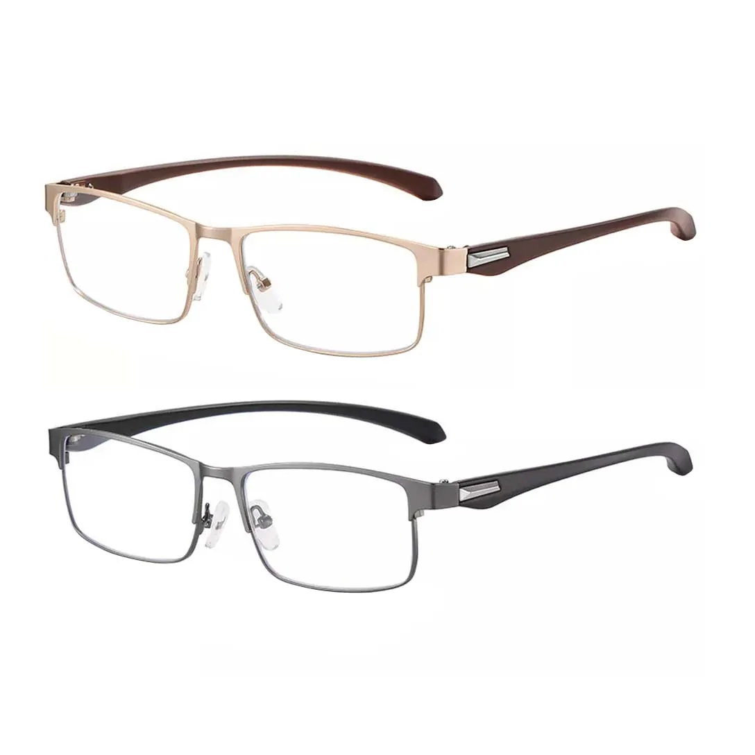 

ready Wholesale Price Fashion full rim stainless steel metal women men reader reading glasses