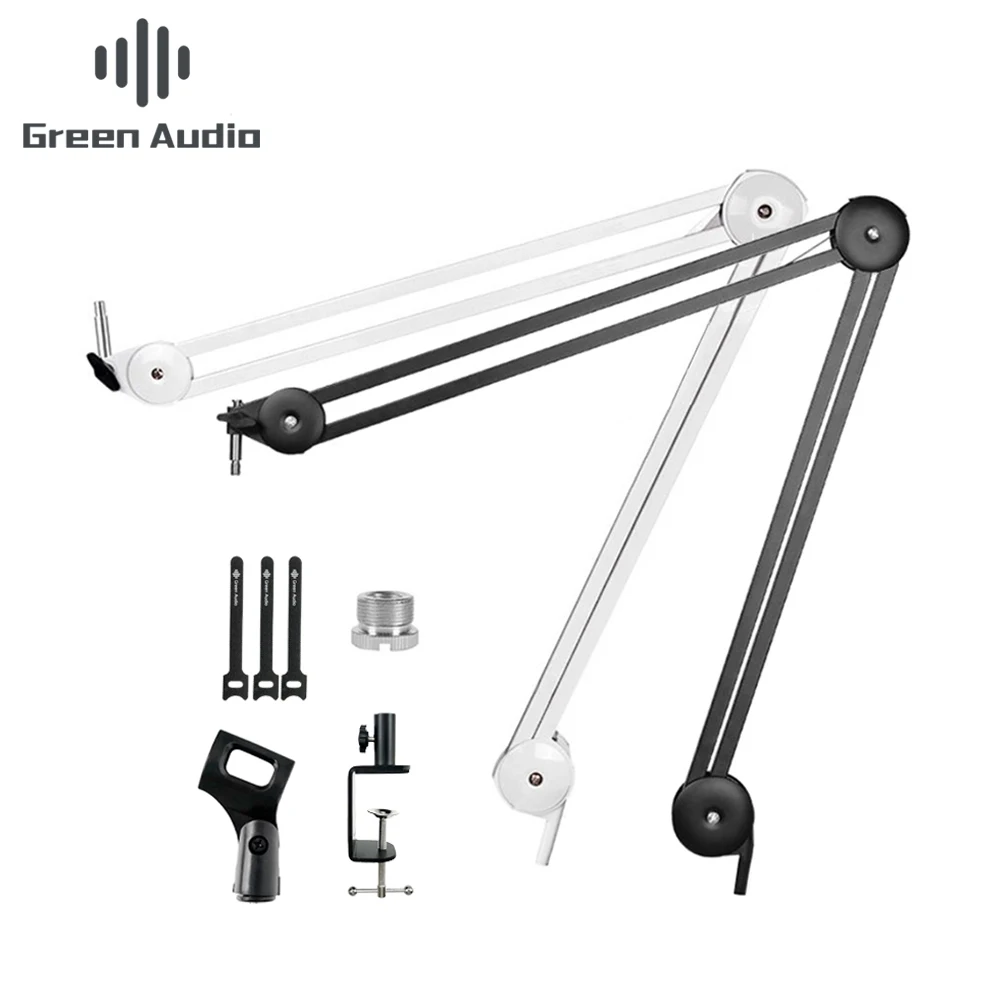 

GAZ-40 Professional Flexible Table Arm Mic Stand Condenser Microphone Mic Stand Microphone With Metal Adapter Mic Arm Stand, Ceramic black,white