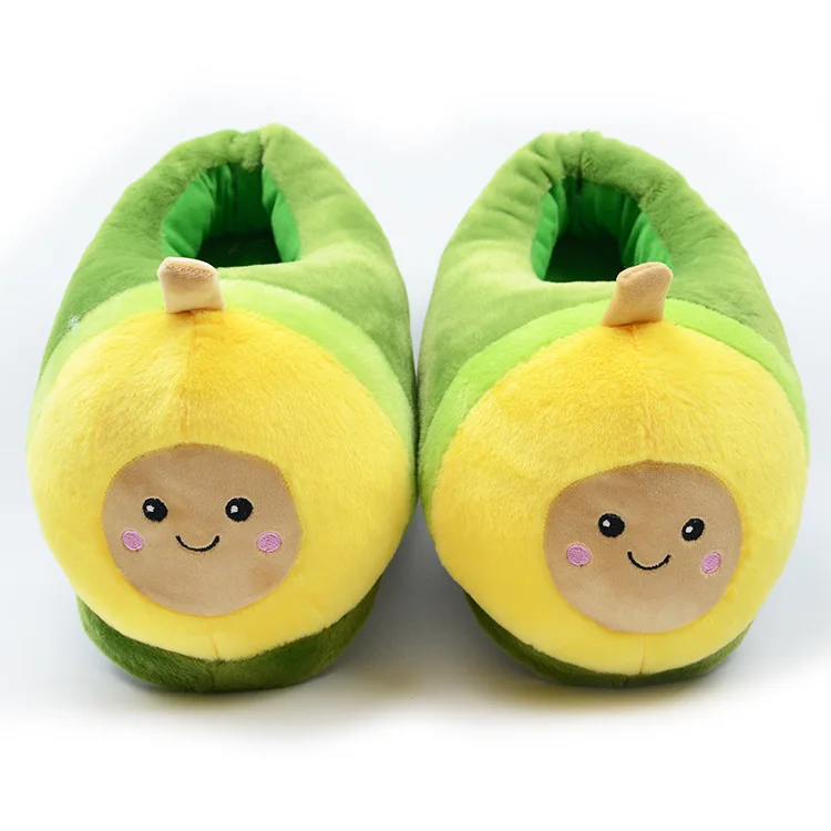 

Cute Looking Stuffed Avocado Slipper Plush Toy Pillow Soft Avocado Home living Indoor Slipper