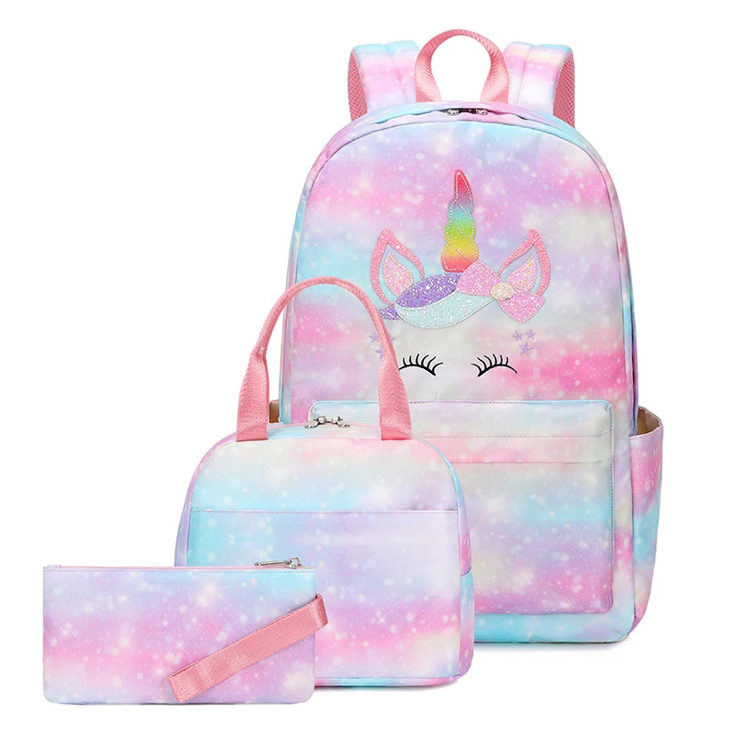 

JANHE Rucksack mochila Student Bookbag Travel Daypack Women Day Bagback Unicorn Satchel Bags Backpack school bags for girl, 4 colors