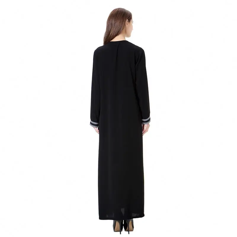 

2021 New long sleeve solid color muslim dress for mother and daughter prayer clothing