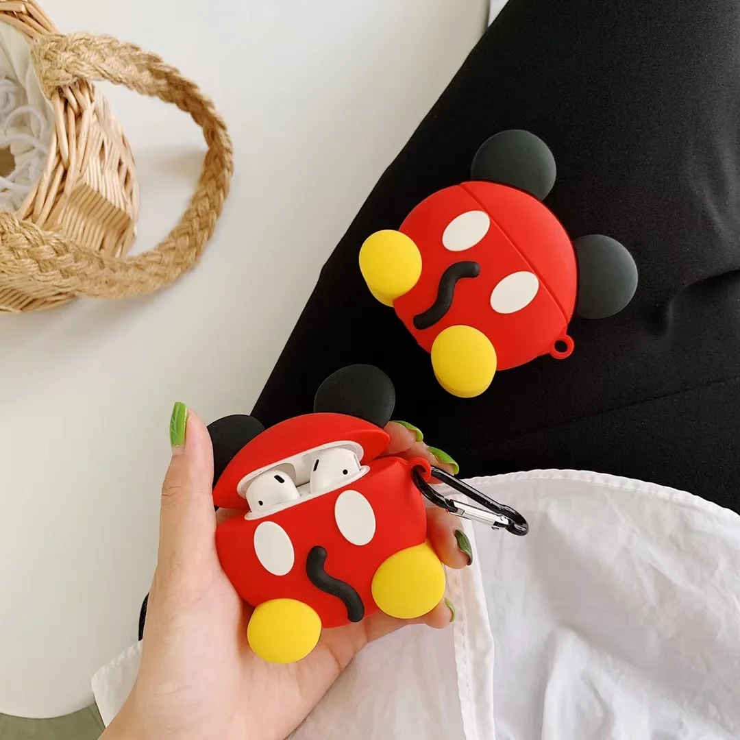 

New Creative Cartoon Anime Mickey Minnie wireless headset protective case for AirPods Pro 1 2 3 headset accessories, Multi