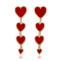 

Barlaycs 2020 Wholesale Fashion Sweet Fancy Long Gold Plated Heart Evil Eyes Cute Drop Dangle Earrings Jewelry for Women Party