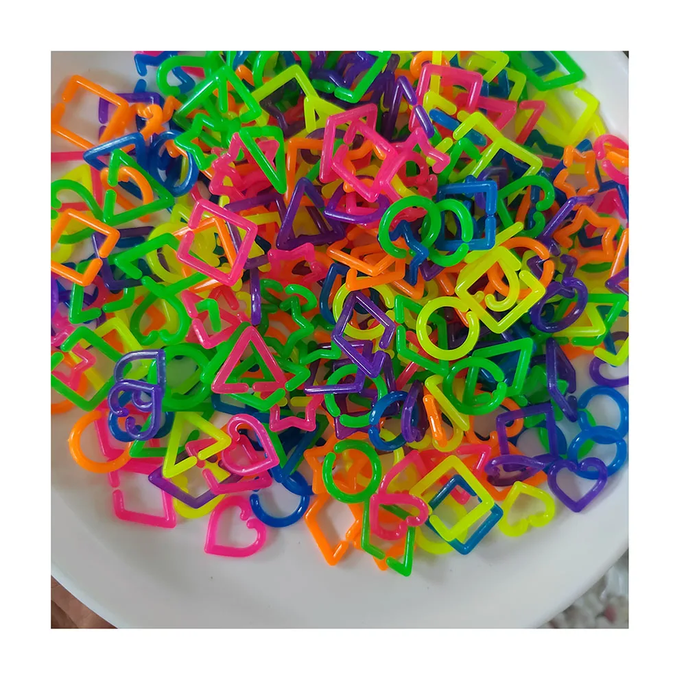 

Factory New Fashion 500g/Lot Assorted Candy Color Acrylic Chains Hooks Links For Jewelry Making Phone Chain DIY Craft