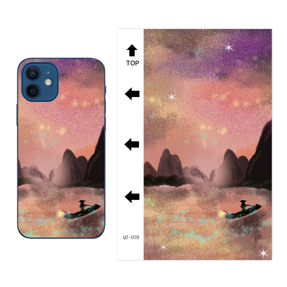 

3D Relief Back Film Mobile Phone Skin Sticker Colorful Back Screen Protector Personalized Back Cover For Cutting Machine Plotter, Crystal clear