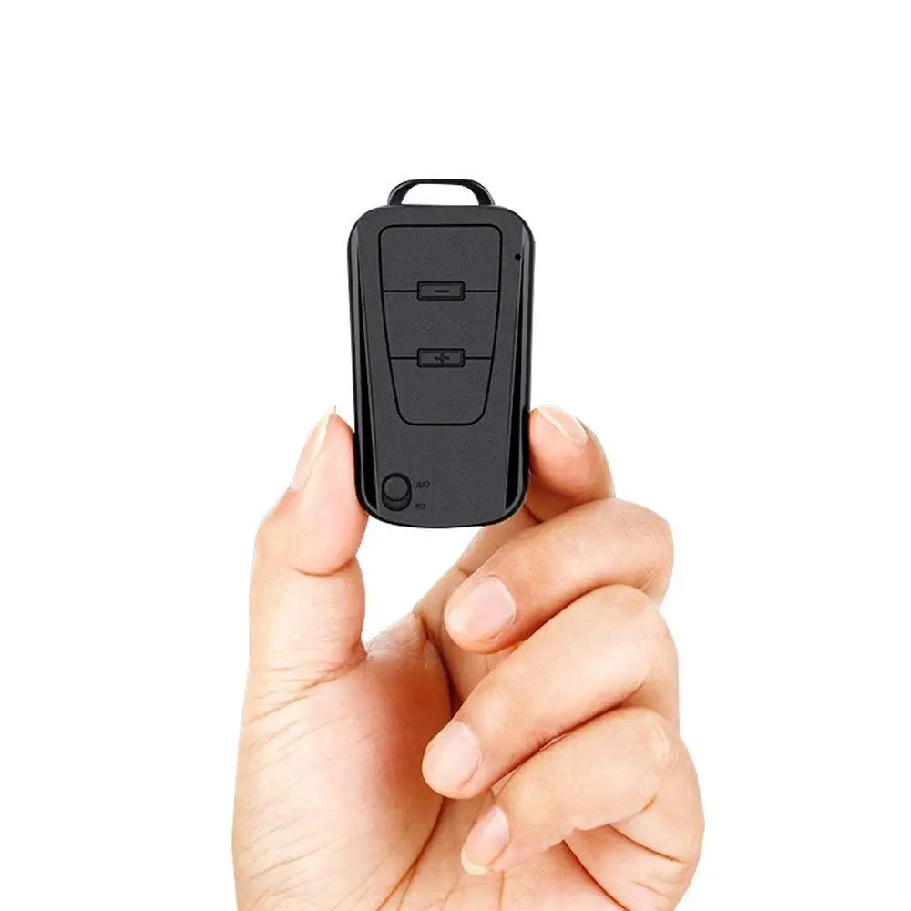

V8 Mini 16GB 16G Long Time Audio Recording Car Key Keychain Small Portable Digital Voice Recorder, Black