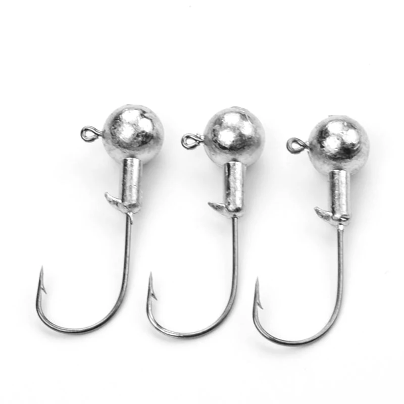 

A016 50pcs/pack 1g 1.5g 2g 2.5g 3.5g Bulk package Jighead Leadhead Fishing Hooks pesca