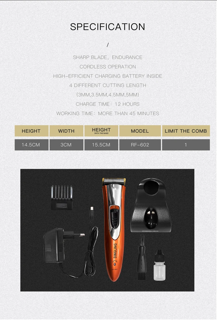 Rf602 Dingling Cheap Price Electric Hair Trimmer Machine For Men Use Buy Electric Hair