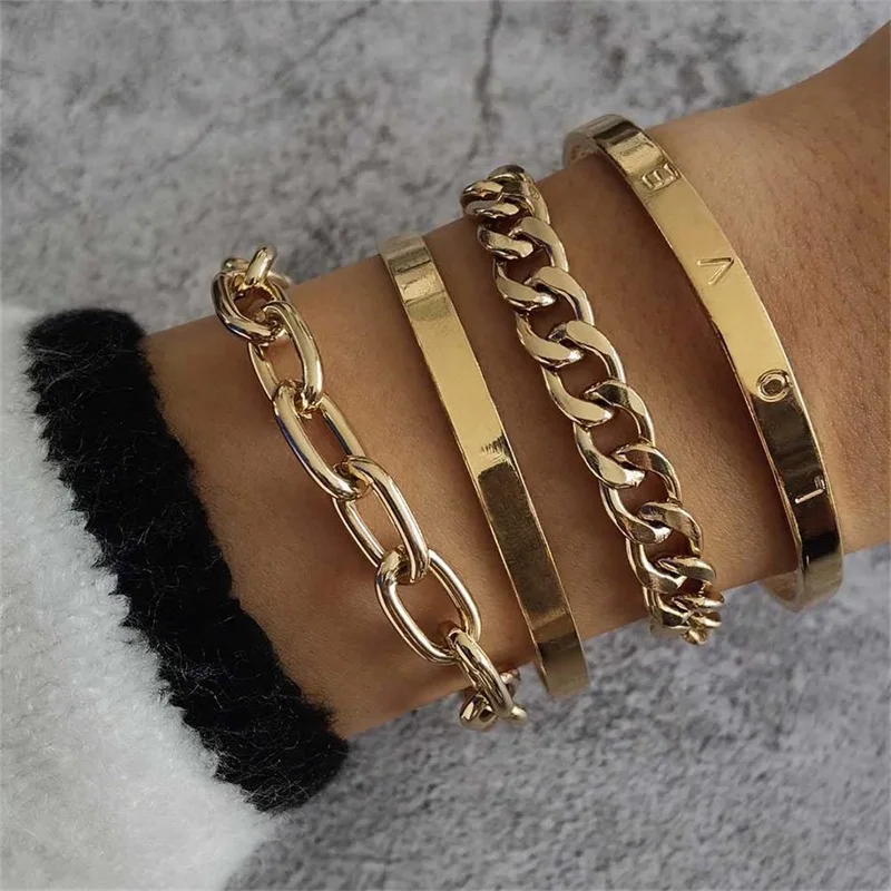 4 Pcs/Set Women Bracelets Set