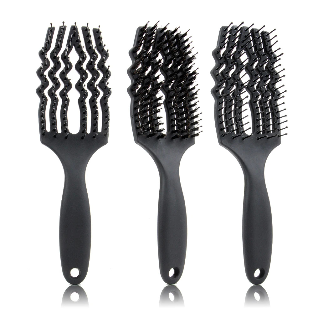 

Masterlee boar bristle brushes rubber handle 6-claw massage comb for salon, Candy color