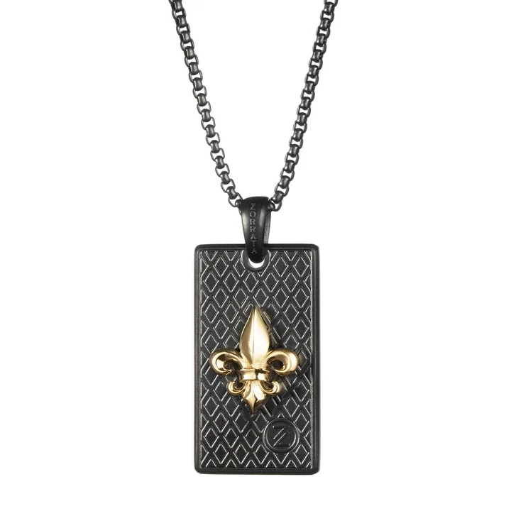 
Fashion Jewelry Black Charm Pendant Men Stainless Steel Necklace 