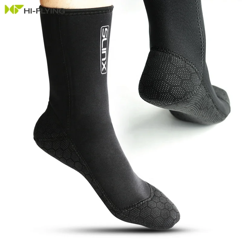 

Neoprene 3mm beach wetsuit socks men women diving scoks surfing diving water socks diving socks, Black