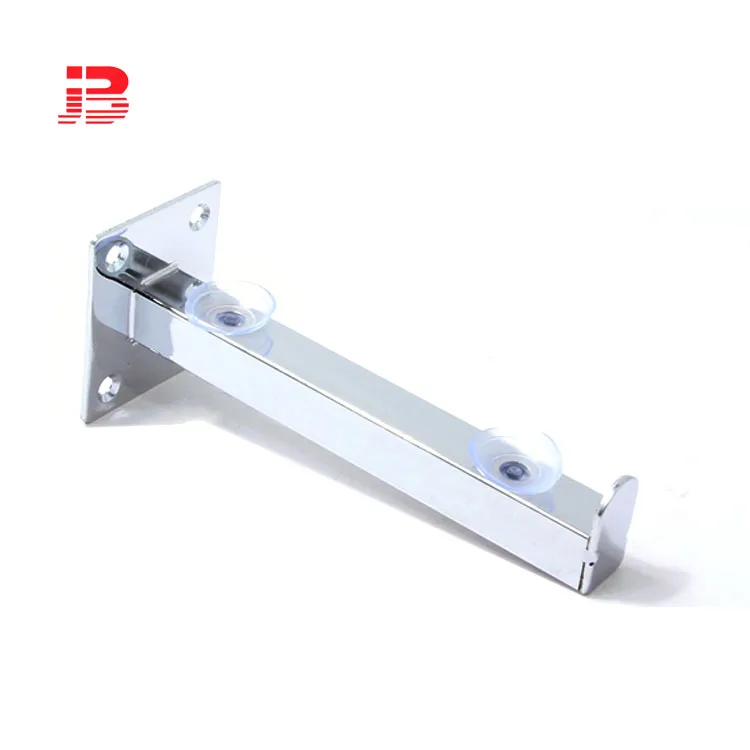 Square Pipe On Wall Mounting Bracket Glass Shelf Holder supplier