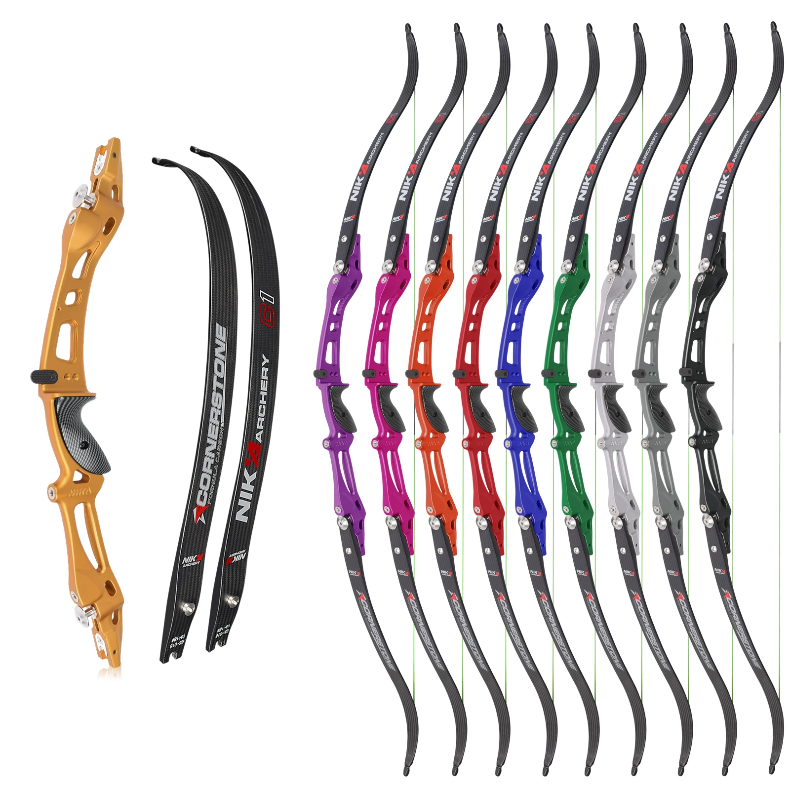 

Archery Professional Target Shooting ILF Carbon Limbs Aluminum Riser Right Handed Recurve Bow