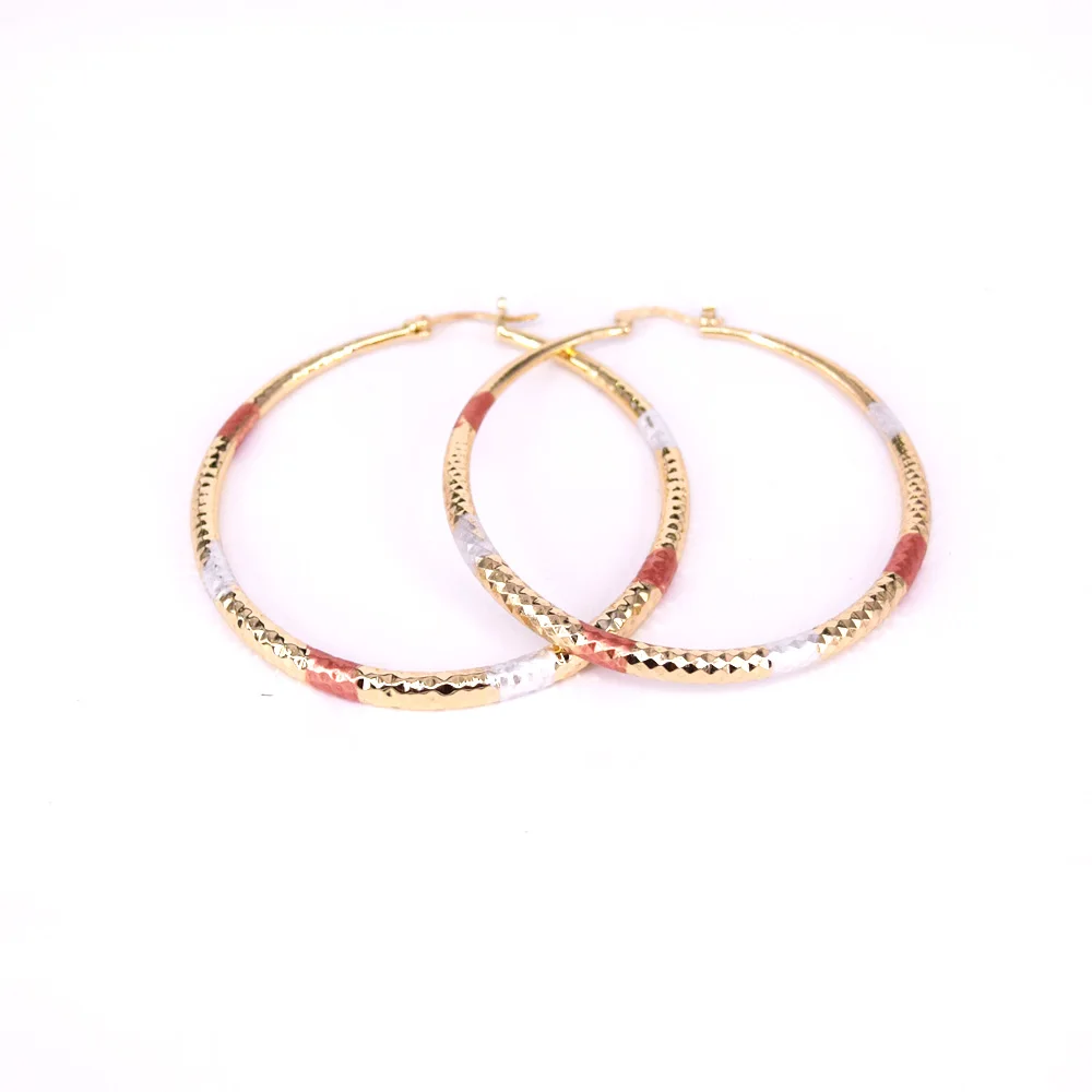 

new latest gold earring designs Fashion jewelry Painted three colors women earrings E0127, 18k gold,silver,rose gold