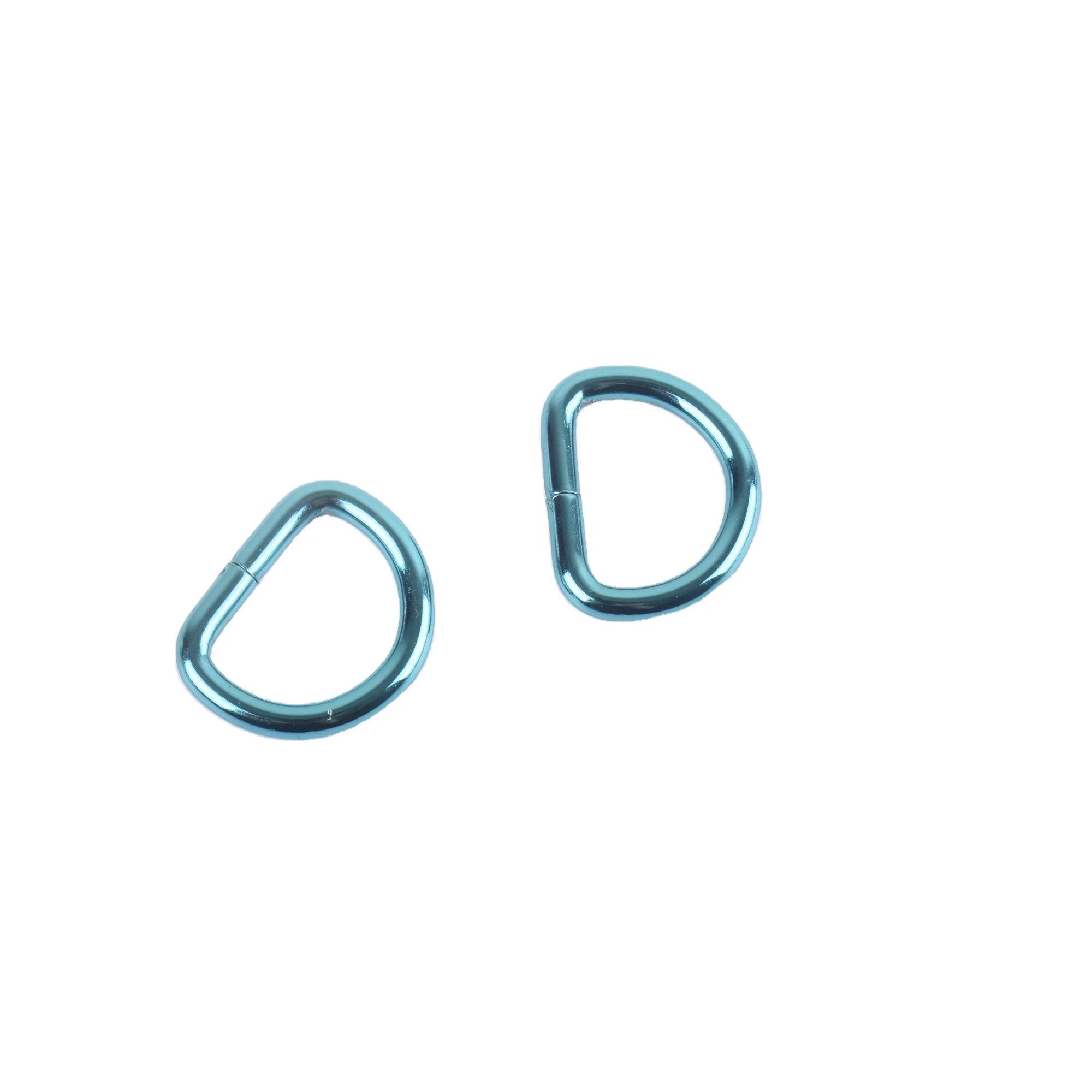 

Fashion blue d ring buckle customized bag accessory belt ring metal strap D ring