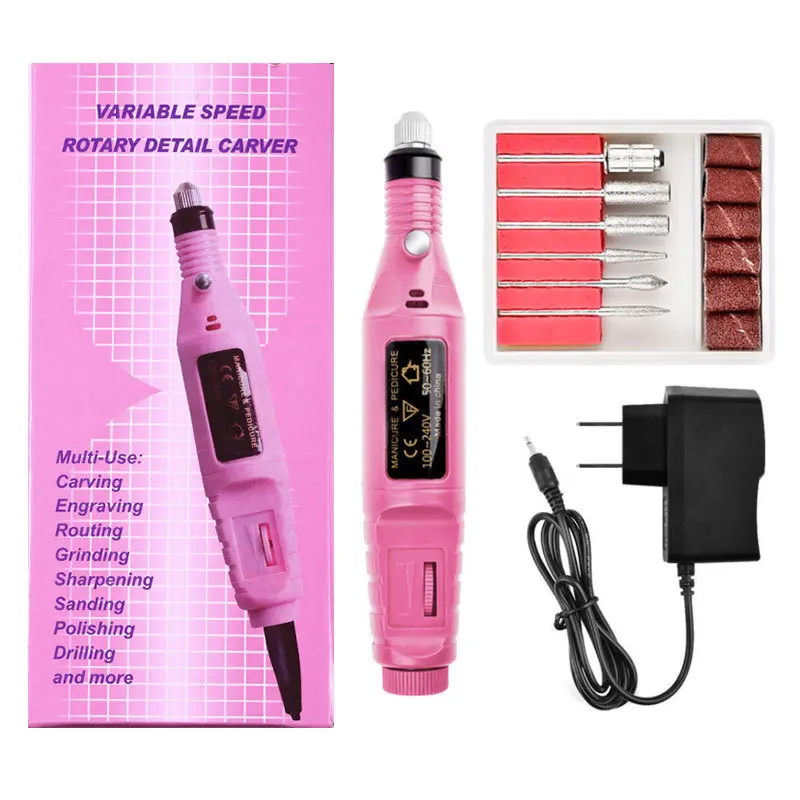 

Professional Electric Nail Drill Machine Manicure Machine Pedicure Drill Set Nail Drill Equipment Tools Ceramic Nail File, Picture