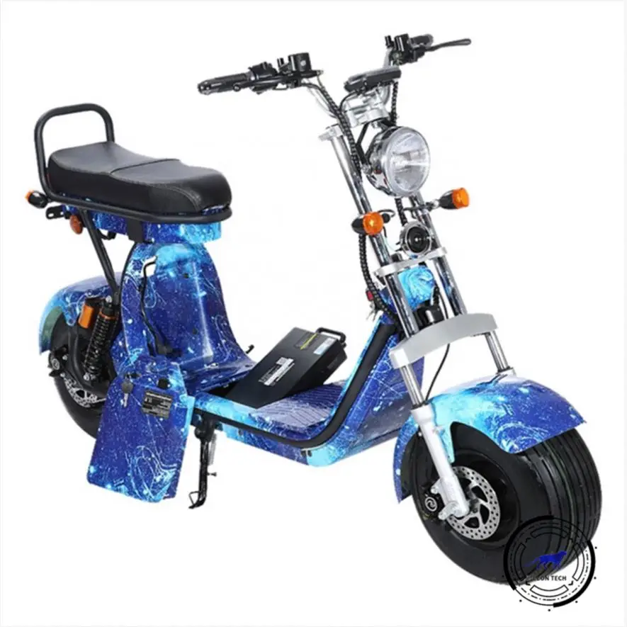 

Holland Warehouse 2021 2000W Big Wheel Electric Scooter City Coco For Adults Off Road, Blue red black