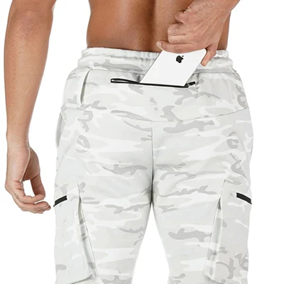 Men's Quick-Dry Camouflage Joggers - Gym & Fitness Workout Cargo Sweatpants, Fitness Bodybuilding Pants