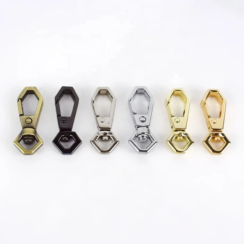 

MeeTee KY213 Alloy Key Ring Lobster Clasps Swivel Trigger Clips Snap Buckles Hooks For Bag Buckle, 6 colors