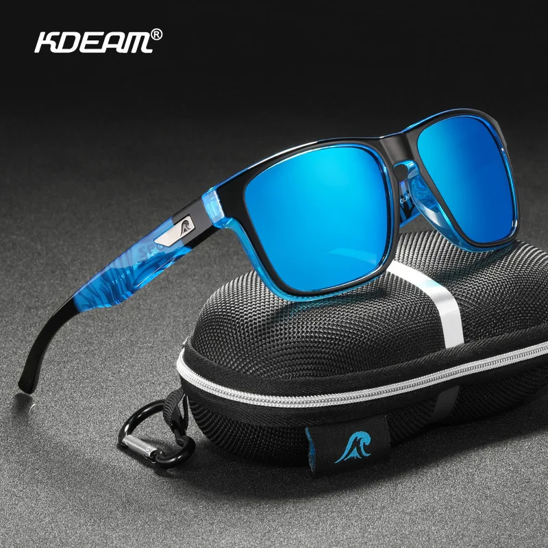 

KDEAM 2021 New Real Film Polarized Sun Glasses Fashion Unisex Square Driving Sunglasses Outdoor Sports UV400 KD109