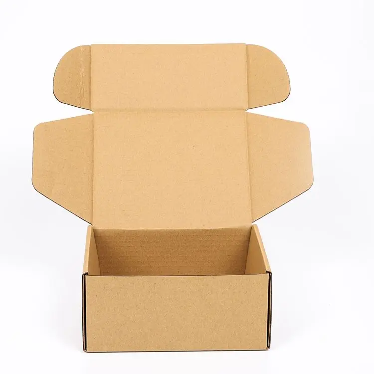 

Shipped within three days without printing in stock size brown corrugated folding kraft mailing box packaging boxes