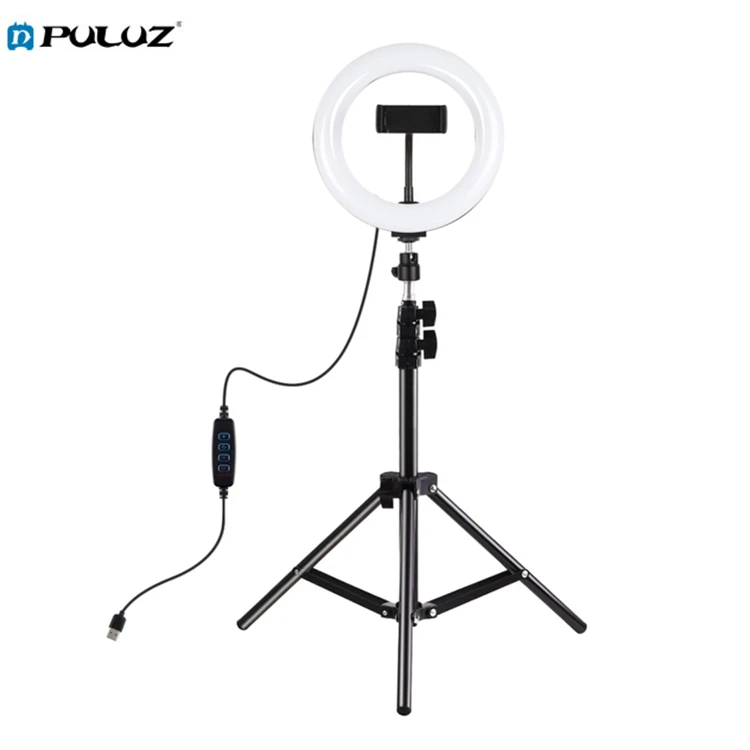 

PULUZ 7.9 inch 20cm Ring Light +1.1m Tripod Mount With Phone Clamp Selfie Photography Video Lights For Vlogging