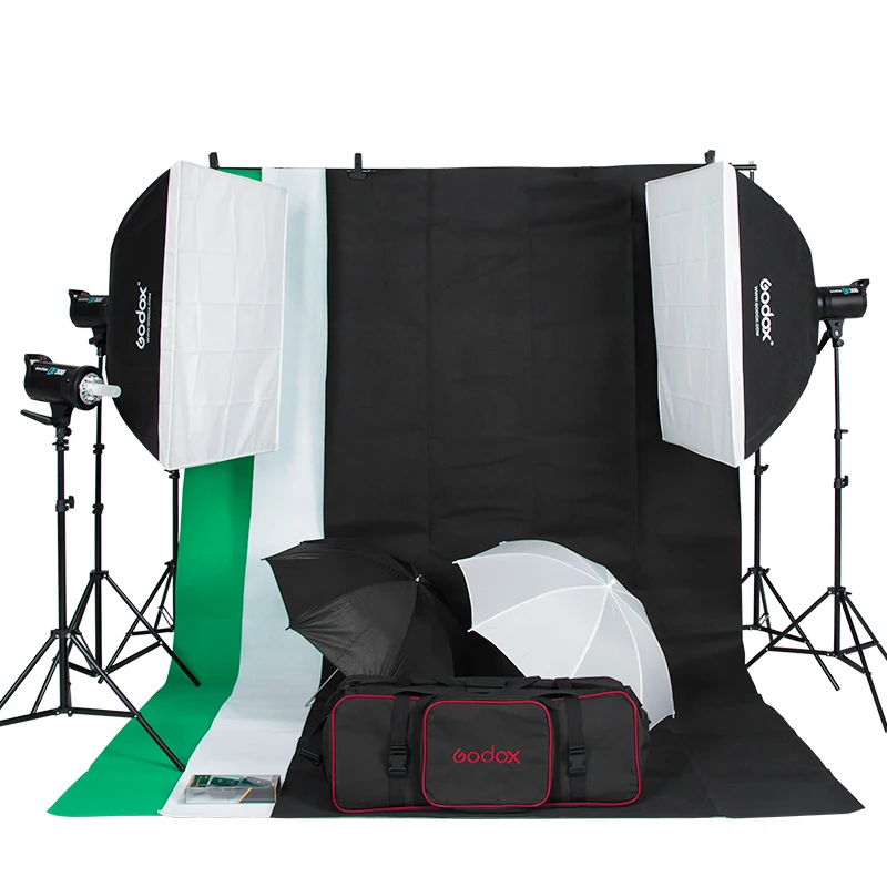

inlighttech Godox 900W Studio Flash Lighting Kit 3 X 300W Photography Strobe light & Softbox & Light Stand Portrait Kit, Other