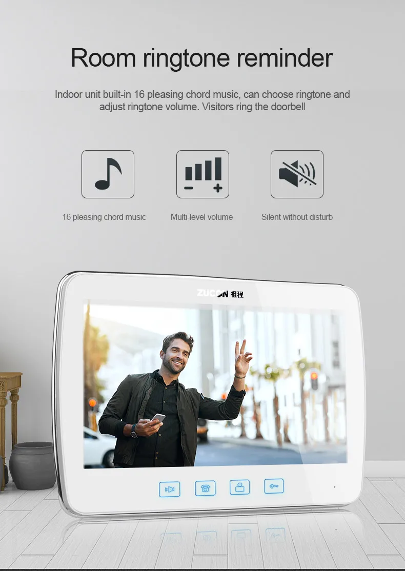 Color HD night vision 7 inch 10 inch video intercom doorbell swipe wired video intercom