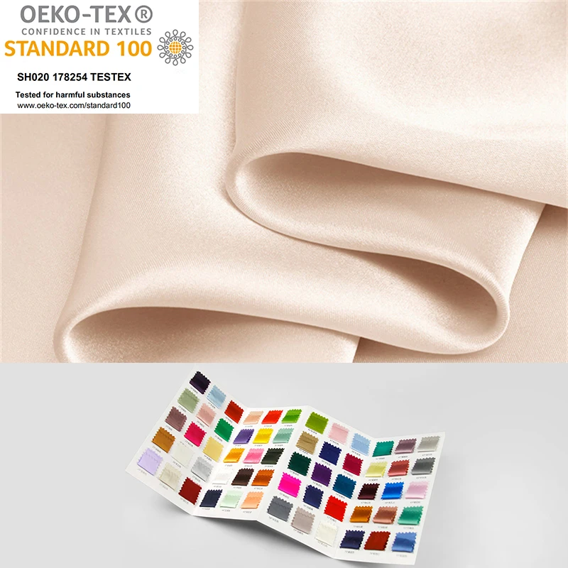 Wholesale in Stock 22mm 114cm Silk Material 100% Pure Mulberry Silk Satin Fabric