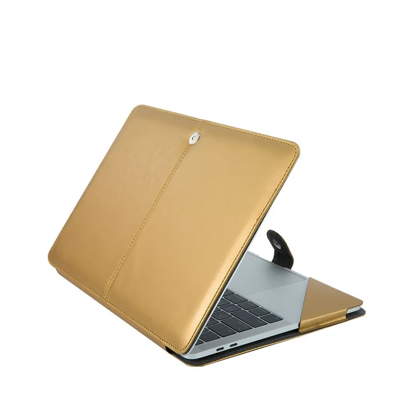 

Hot sale exquisite handmade PU leather protect shell cover for Apple Mac leather case for MacBook 11''