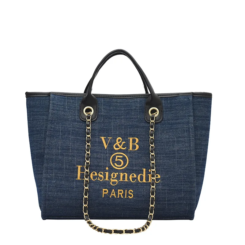 

High Quality Wholesale European Style Ladies Handbags Top Handle Large Capacity Tote Bag Canvas Bag Single Shoulder Hand Bags, Customized color