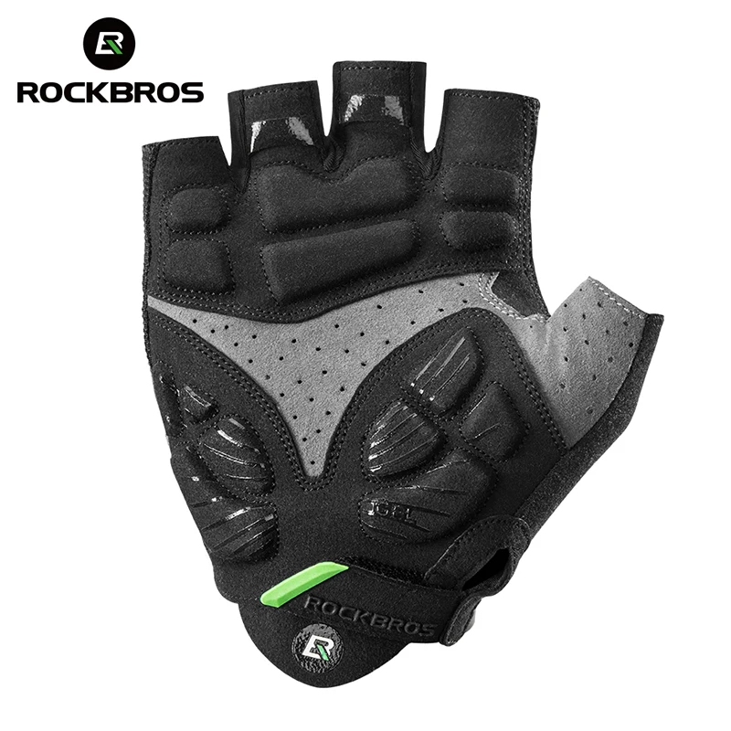 

ROCKBROS GlovesCycling Half Finger Gel Bicycle Gloves MTB Motorcycle Anti-Shock Breathable Elastic Men Sports Clothings Gloves, Black gray