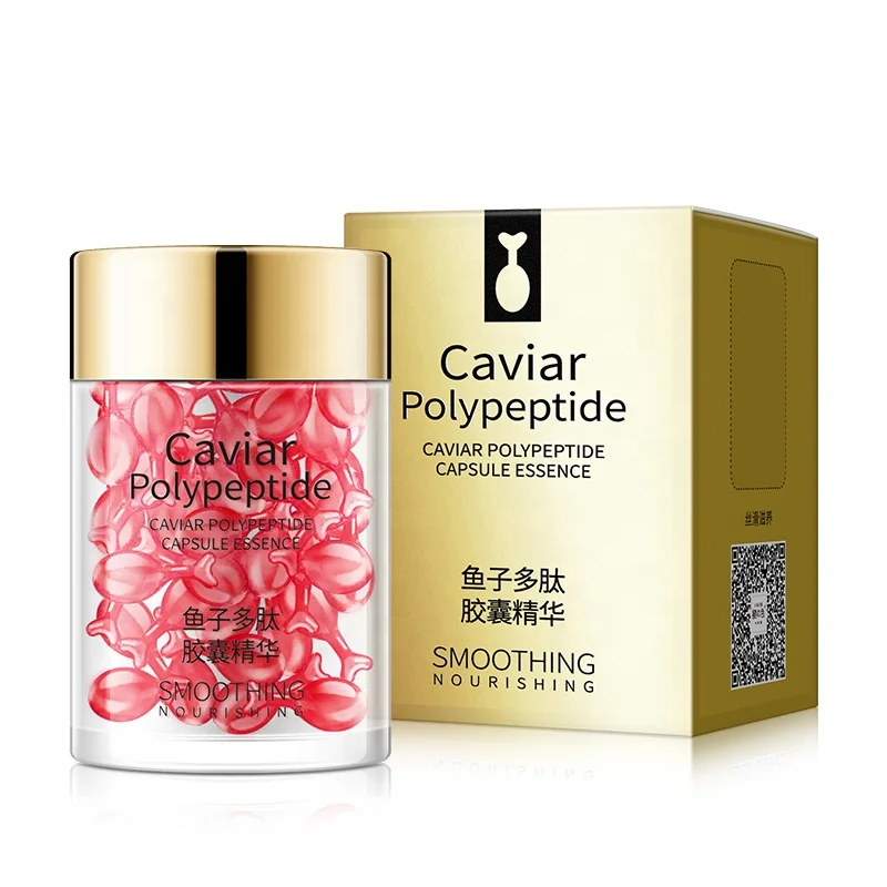 

Pink Anti-Aging Sturgeon Caviar Extract Peptide Essential Capsule Particles to Reduce Fine Lines Acne Marks Prevent Acne Pimples