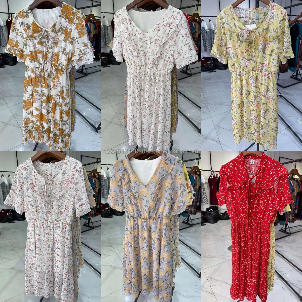 

2021Summer Fashion Casual Chiffon Dress Women Short Sleeve Dresses Vestidos Clothing Trendy Trendy Dresses