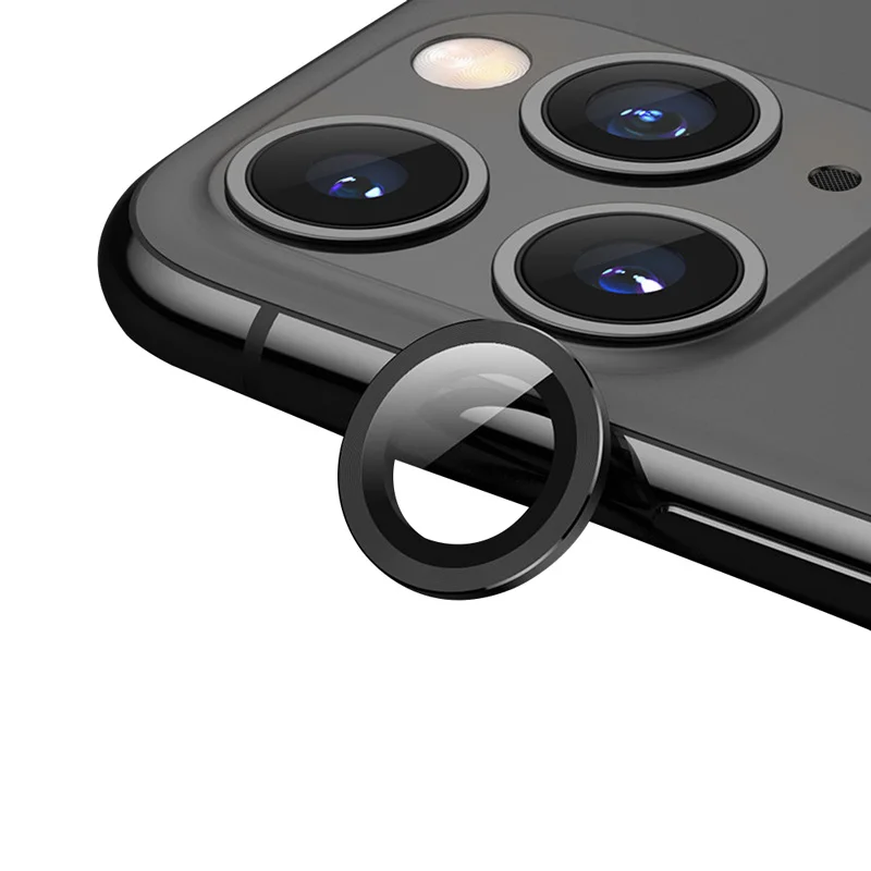 

Hot selling anti-scratches sapphire camera lens protector for iphone 11 pro /pro max lens full cover screen protector, Black/yellow/red/green/slivery/violet/dark green/rose gold/dark grey